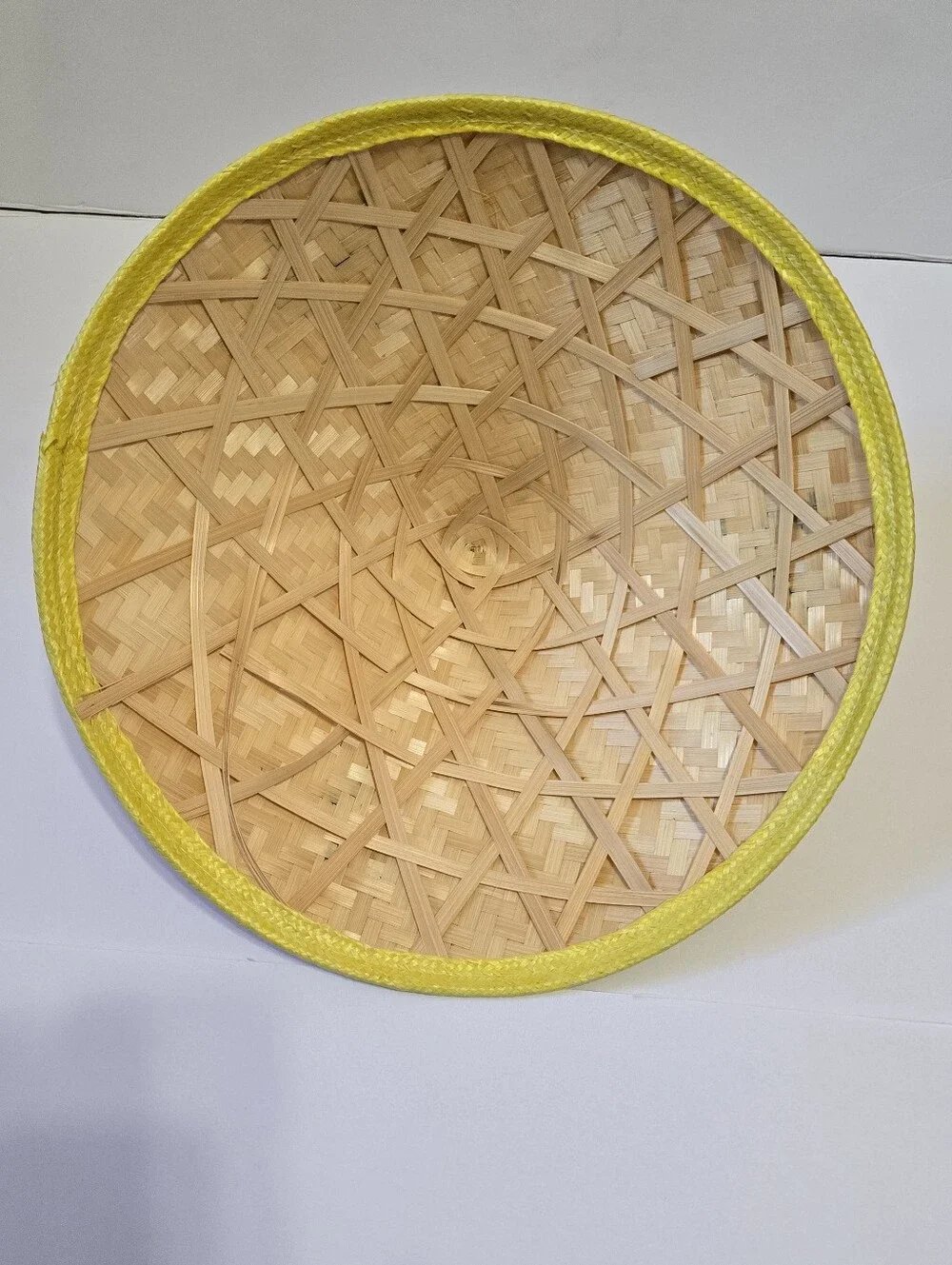 Handwoven Asian Conical Bamboo Straw Hat - Traditional Rice Paddy Field Sun Hat